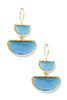Virtue Luxe Regina Turquoise Stone Drop Earrings