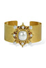 Bexley Cream and Gold Wide Cuff Bracelet