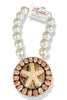 Made in the Deep South 1960s Coconut Shell & Agate 1970s Necklace
