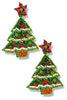 Traditional Christmas Tree Beaded Earrings