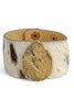 Knowing Enough Jasper Teardrop Stone & Cowhide Bracelet