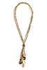 Wondering Where Brown and Gold Layered Bead Knot Long Necklace