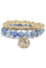 Alana Blue Beaded Charm Bracelet Set