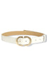 Iris White Faux Leather Belt