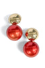 New Meaning Gold and Red Drop Earrings