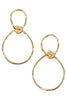 Love Me Knot Gold Circle Earrings