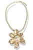 Should Have Came Ivory and Gold Pendant Rope Necklace