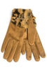 Isabella Gold Horsebit Camel Vegan Suede Gloves