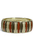 Serene Stripes Coffee Hinged Bracelet