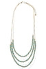 Turning Pages Turquoise Beaded Layer Necklace
