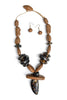 What Comes Next Brown and Black Beaded Statement Necklace