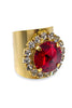 Jacci Ring - Antique Gold/Red | TOVA