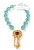Made In The Deep South 1950s Czech Brooch 1960s Turquoise Necklace