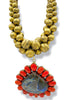 Made In The Deep South 1960s Labradorite & Coral 1960s Necklace
