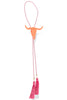 Mabel Orange Citrus Steer Bubblegum Pink Tassel Fuchsia Bolo Necklace