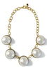 Yochi Patty Pearl Statement Necklace