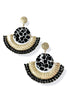 Ready To Go Black Disk & Fan Drop Earrings