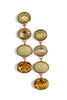 See You Tonight Beige Multi Oval Cut Glass Drop Earrings