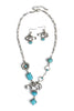 What's To Come Silver and Turquoise Western Necklace