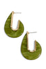 Choose Best Olive Teardrop Shape Hoop Earrings
