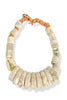Bold One Beige Beaded Statement Necklace