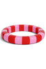 Fully Aware Pink and Red Cabana Bangle Bracelet