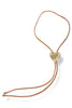 Close To You Brown Heart Pendant Lariat Necklace