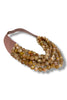 Carla Mauve Taupe Smooth Bead Statement Necklace