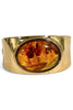 Serendipity Brown Oval Stone Cuff Bracelet