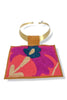 Kilim Suzani Red Fabric Choker Necklace 1