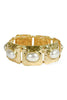 Never Alone Gold and Cream Stretch Bracelet