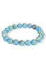 Keep It Going Light Blue Beaded Stretch Bracelet