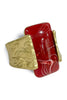 Time in Space Gold and Burgundy Hinged Bracelet