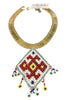 Made In The Deep South 1970s Hand Made Beaded Pouch 1970s Choker Necklace
