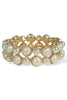 Little Things Cream Dome Stretch Bracelet