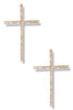 At The Cross Gold Pave Earrings