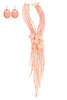 Make The Most Coral Fringe Statement Necklace