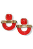 Need To Know Red Door Knocker Resin Earrings