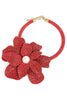 Full Of It Oversized Red Flower Rhinestone Necklace