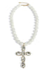 Faith In The Light White Cross Necklace