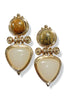 Trust In You Natural Geometric Triangle & Dome Earrings