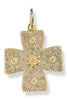 Dreams are Made Of Gold Textured Cross Pendant