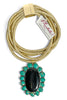 Made in the Deep South 1960s Onyx & Turquoise 1980s Necklace