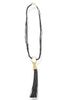 Turn Of Event Black Cord Long Necklace