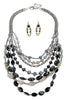 Fearlessly You Black Strand Statement Necklace