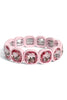 One To Know Pink Beaded Stretch Bracelet