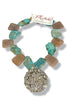 Made In The Deep South 1950s Brooch 1960s Jasper & Moonstone Necklace