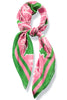 Making The Move Pink and Green Rose Pattern Scarf
