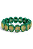 Duncan Green Oval Stretch Bracelet