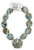 Made in the Deep South 1950s Brooch 1960s Jasper Beads Necklace
